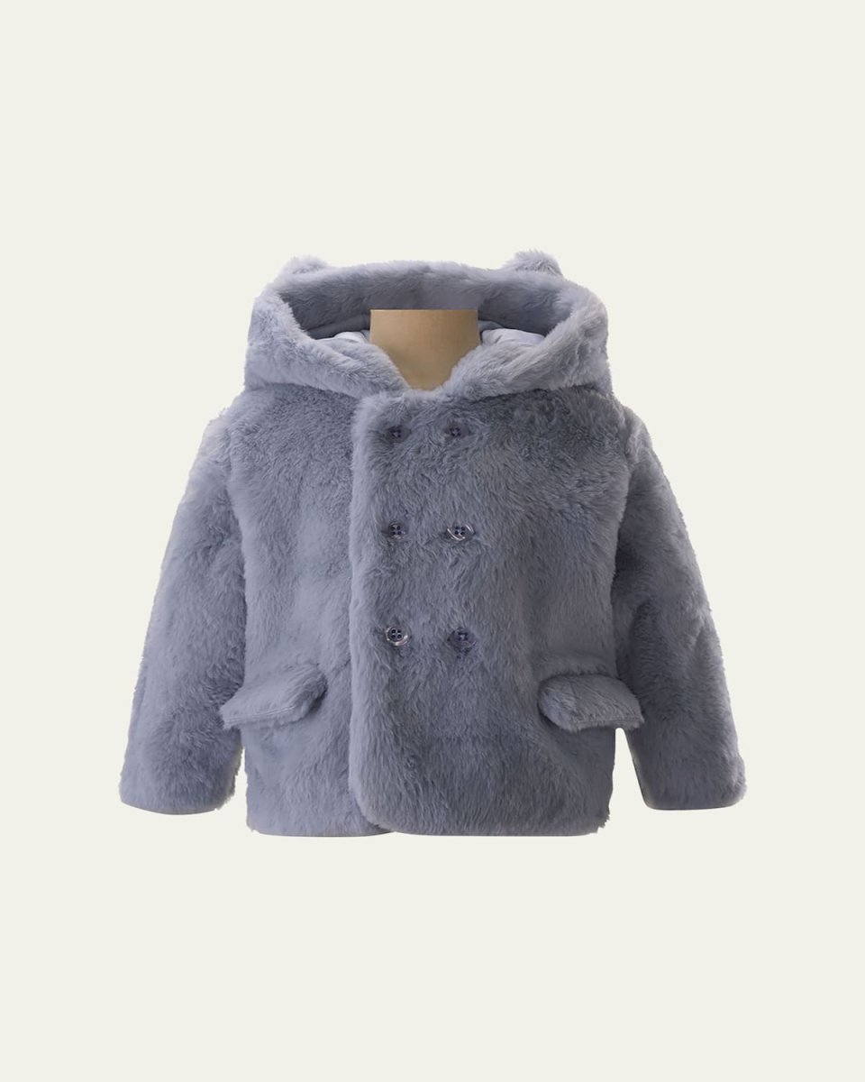 Boy's Hooded Teddy Coat, Size 6M-